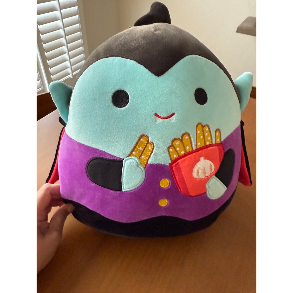 NWT Squishmallow‎ 13x14 in Vince the Vampire Bat French Fries Plush Stuffed  Toy - Picture 2 of 6